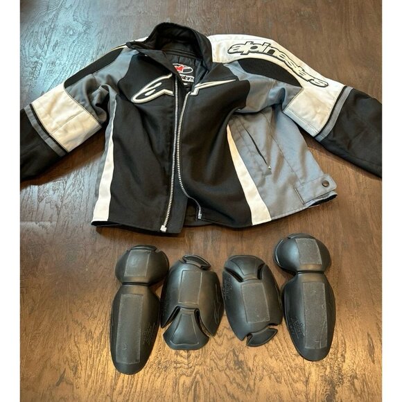 Alphinestars Motorcycle Jacket Black/White Textile Lined - Picture 6 of 8
